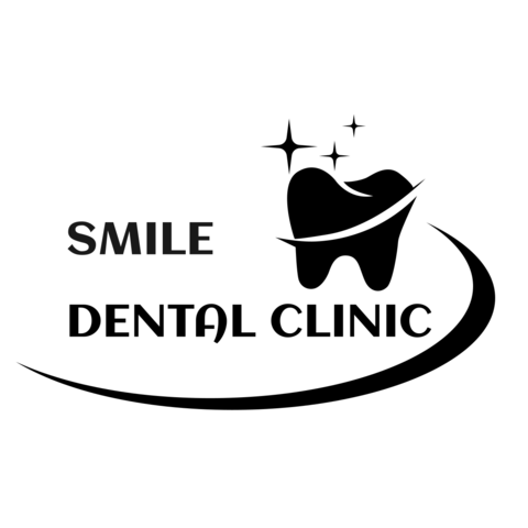 Shining Tooth Logo for Smile Dental Clinic Sign Template